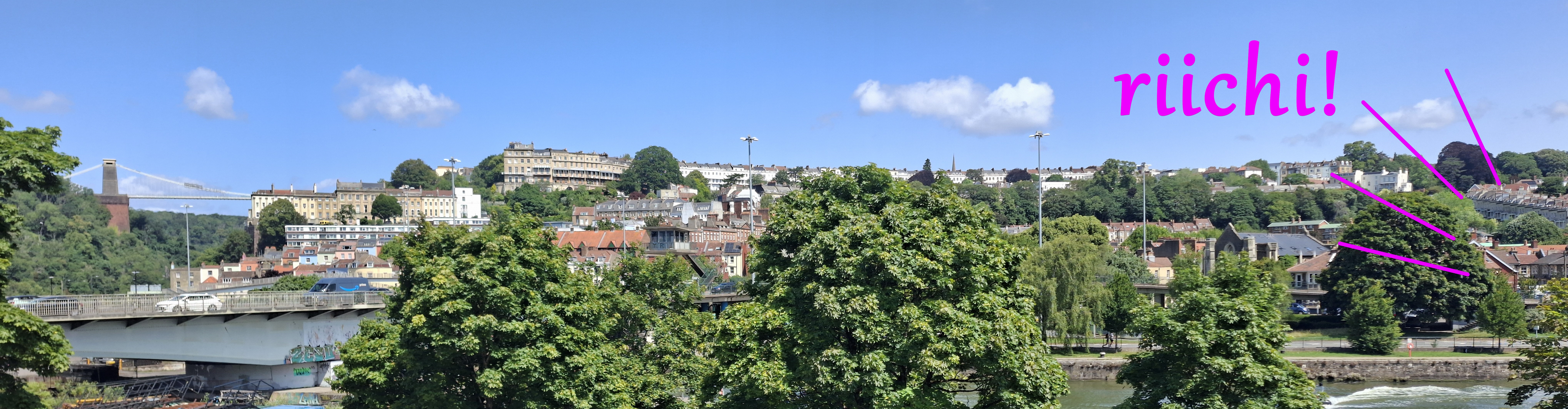 A riichi call emanates from the tournament venue underneath the Clifton Suspension Bridge